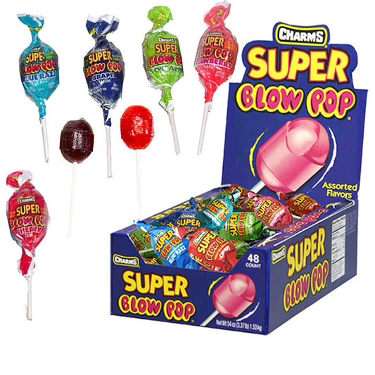 Charms "Super" Blow Pops Assorted 48 Count