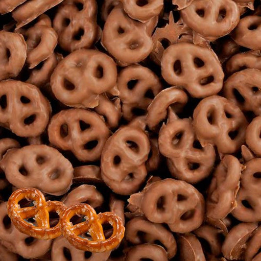 Chocolate Covered Pretzels Micro Mini 17lb Bulk