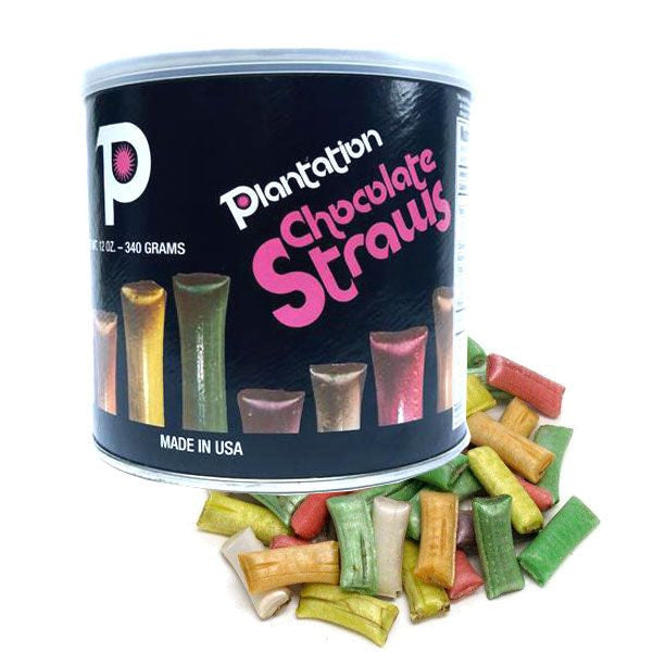 Chocolate filled straws candy