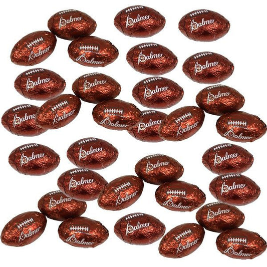 Chocolate Footballs 2lbs (160) Made In The USA