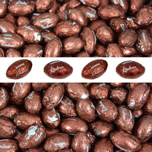 Chocolate Footballs 30lb (2,400) Bulk  Made In The USA