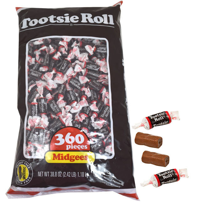 Chocolate Midgees Tootsie Rolls 360ct