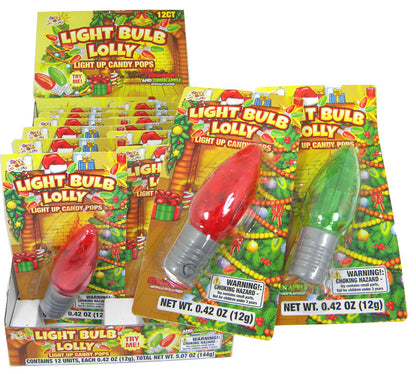 Christmas Light Up Lollipops - 12ct
