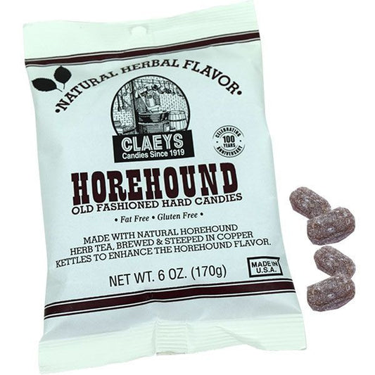 Claey's Horehound Old Fashion Hard Candies 6oz Bag