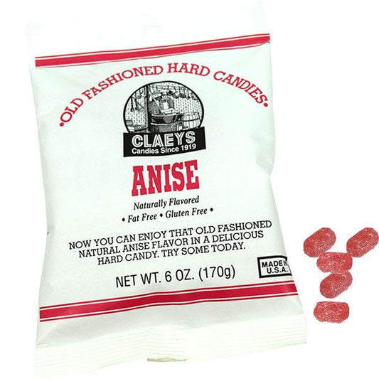 Claey's Natural Anise Old Fashion Hard Candies 6oz Bag