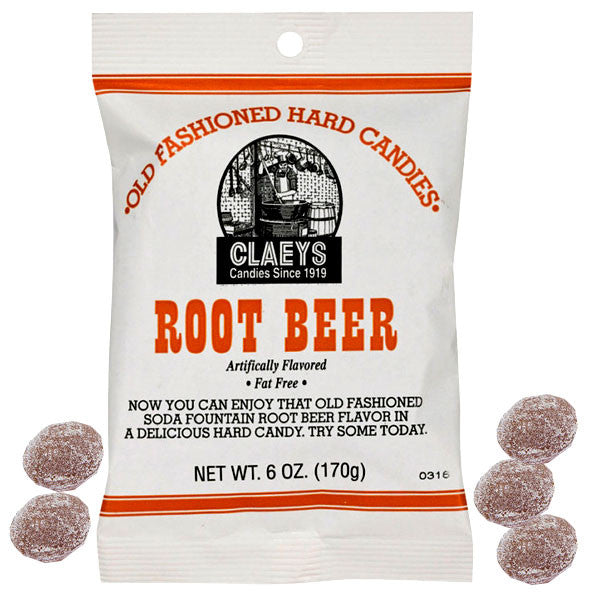 Claey's Root Beer Sanded Hard Candies 6oz bag