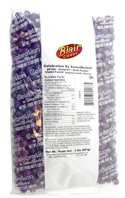 Dark Purple Mini Chocolate Balls 2lb Bag Sixlets