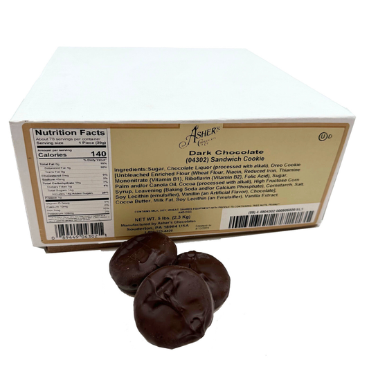 Dark Chocolate Covered Sandwich Cookies - 5lb