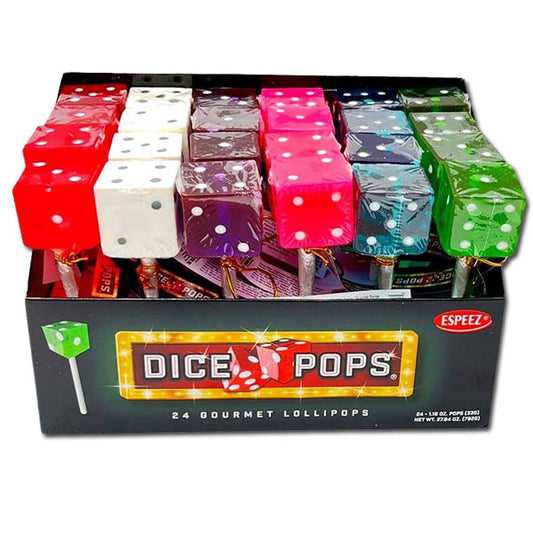 Dice Pops Assorted Colors - 24ct