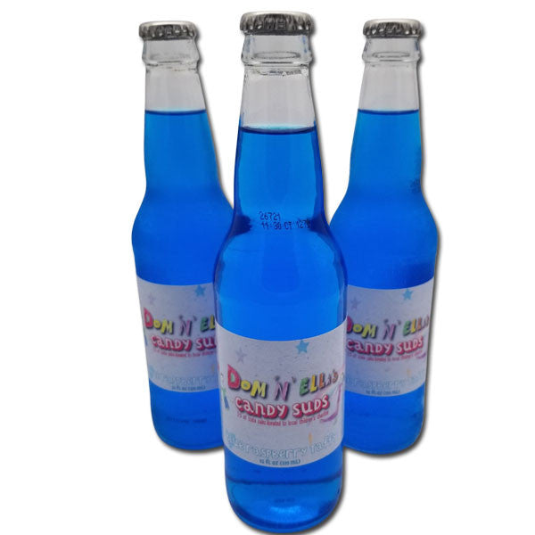 DOM N ELLAS SUDS BLUE RASPBERRY TAFFY SODA