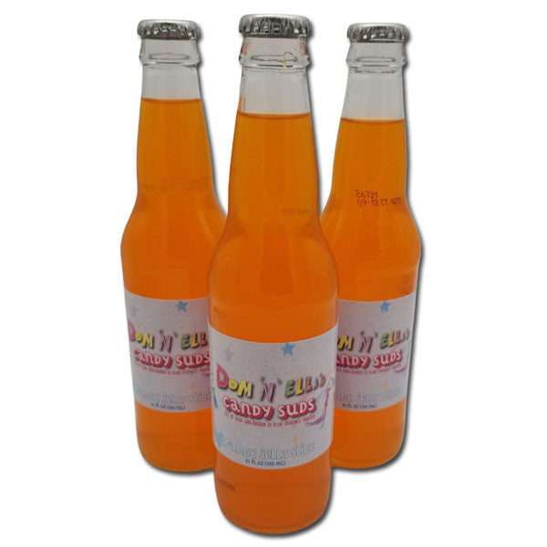 Dom 'N Ella's Orange Jelly Slice Soda Suds - 12oz 24 Count