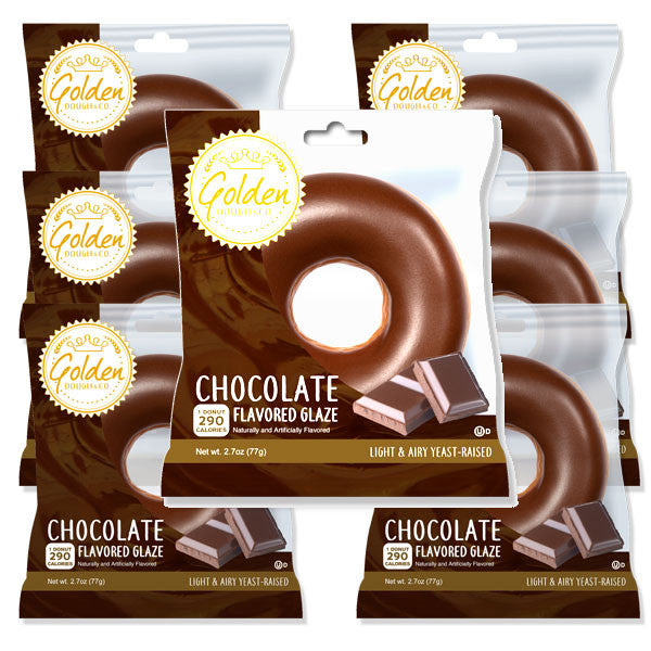 Golden Chocolate Glazed Donuts 7 Packs