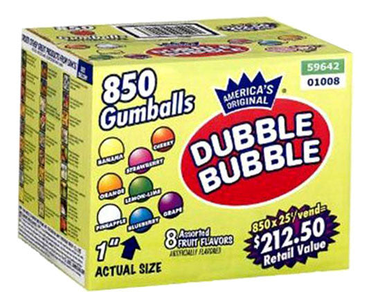DUBBLE BUBBLE GUMBALLS 850CT