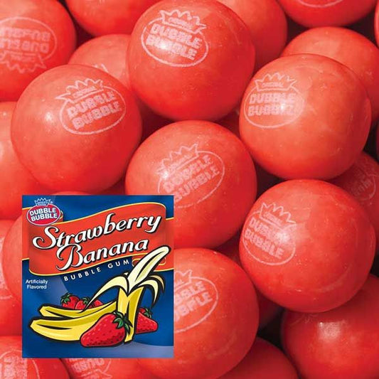 Dubble Bubble Strawberry Banana Gumballs 850 Count