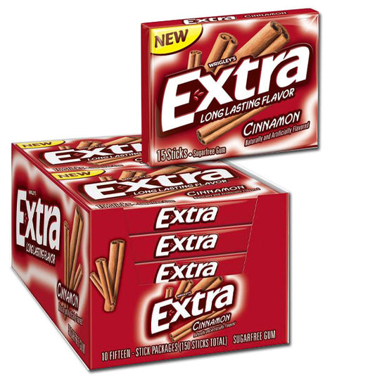 EXTRA Cinnamon Sugarfree Gum - 15pc / 10ct