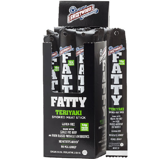 Fatty's Smoked Meat Snack Teriyaki 20 Count