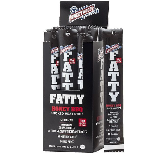 Fatty's Smoked Meat Snacks Honey BBQ 20 Count