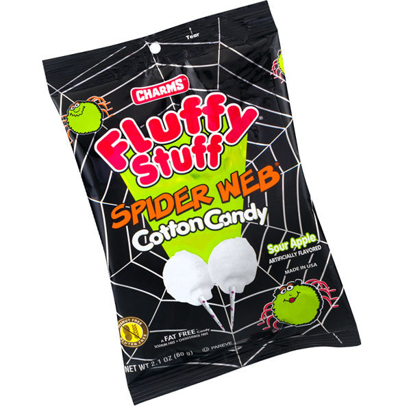 Charms Fluffy Stuff Spider Web Cotton Candy - 2.1oz