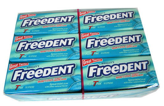 Freedent Gum Bonus Pack 12ct - Spearmint (Blue)