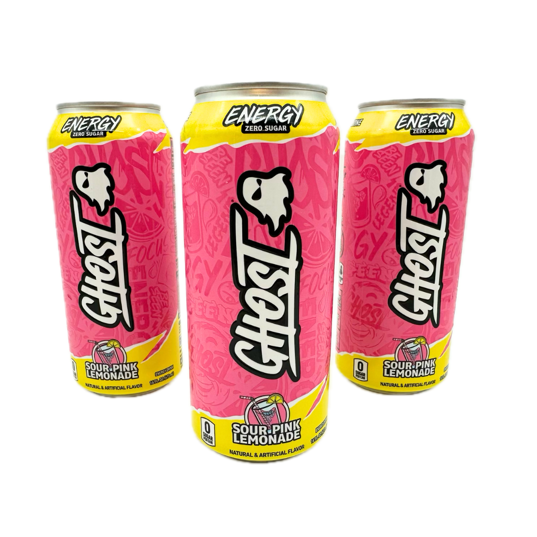 Ghost Energy Drink Sour Pink Lemonade - 16oz / 12ct