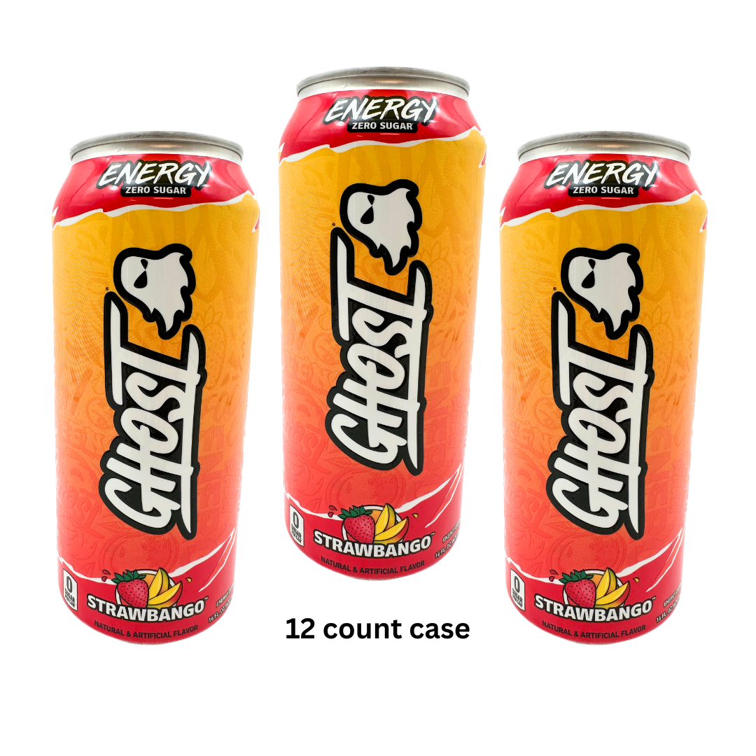 Ghost Energy Drink Strawbango - 16oz / 12ct