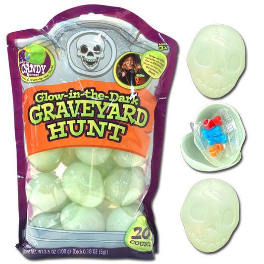 Graveyard Hunt Glow In Dark with Candy Bones 20 Count