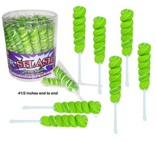 Green & White Color Lollipops 30 Count