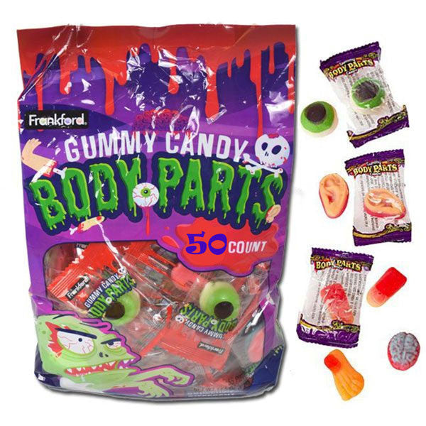 Gummy Body Parts Halloween wrapped