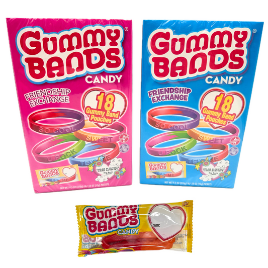 Gummy Bands Valentine's Candy 18 Count