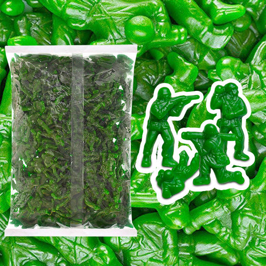 Gummi green army men.