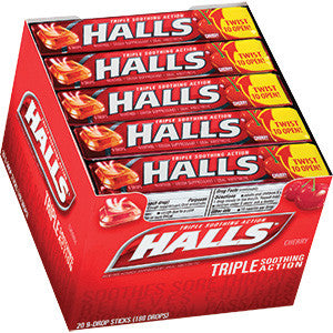 Halls Cough Drops Sticks 20ct - Cherry