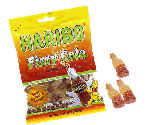Haribo Gummi Fizzy Cola Bottles 5oz Bag