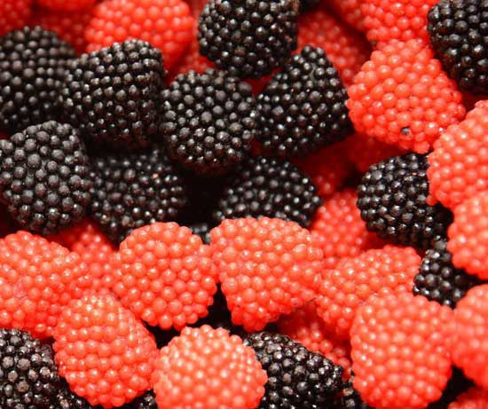 Gummi Black & Red Raspberries 20oz Bag