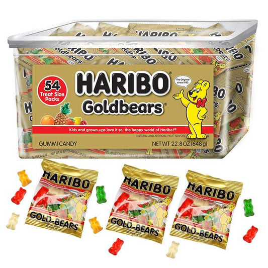 Haribo Gold Mini Packs Gummi Bears - 54ct