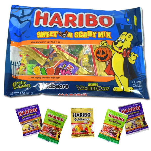 Haribo Sweet & Scary Gummi Mix Snack Size 11.2oz Bag
