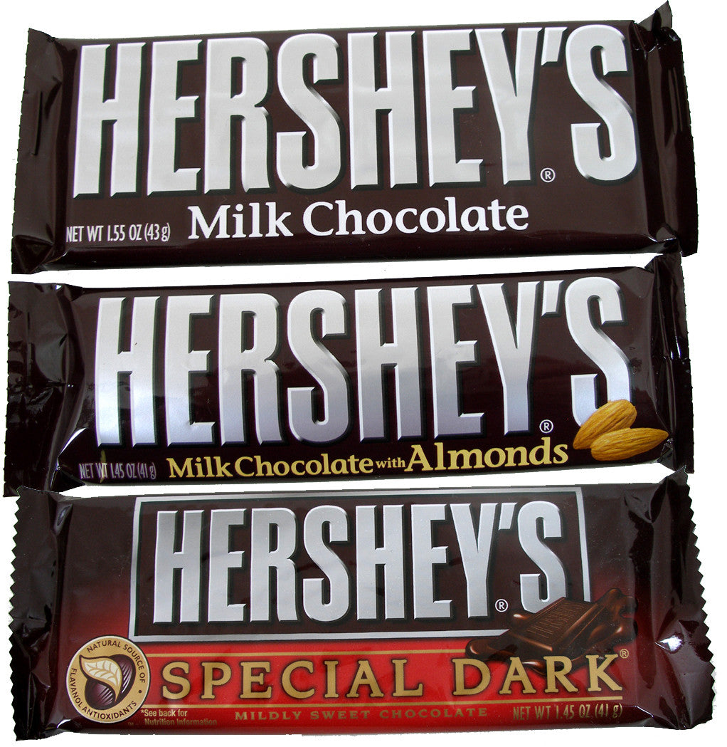 Hershey's Candy Bar 36 Count Box (Pick- Plain, Almond or Dark)