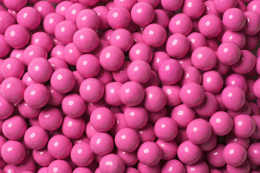 Shimmer Bright Pink Mini Chocolate Candy Balls 2lb Bag