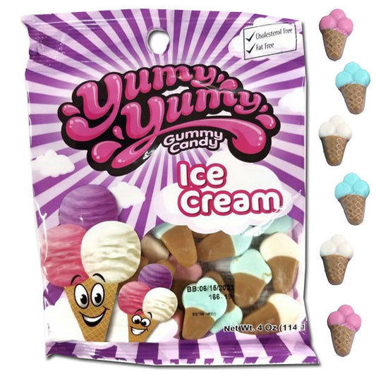 Yummy Gummi Ice Cream Cones 4oz