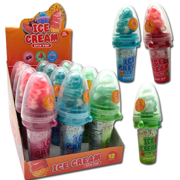 Ice Cream Spin Pop - 12ct