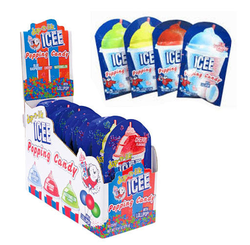 Icee Popping Candy With Lollipop 18 Count