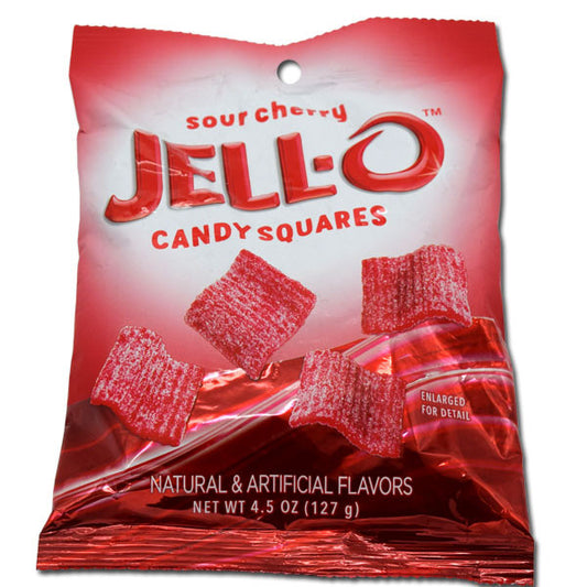 Jell-O Gummi Squares sour cherry