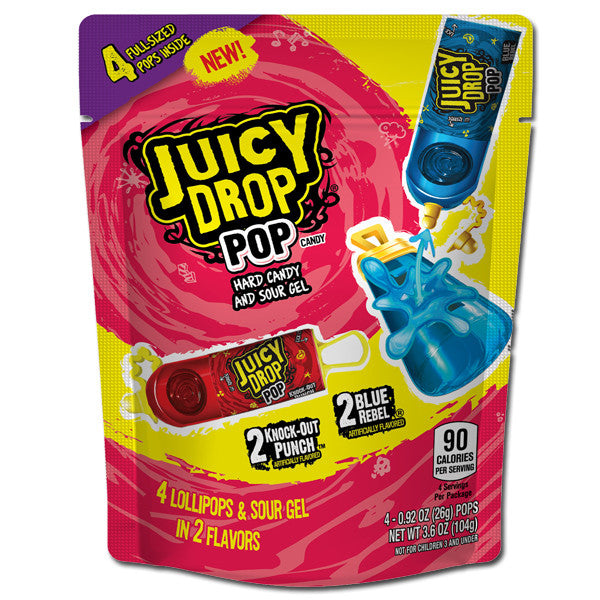 Juicy Drop Pops 4 Count Bag