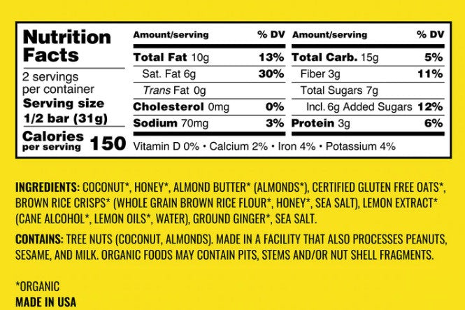 Kate's Lemon Coconut Bars 12 Count