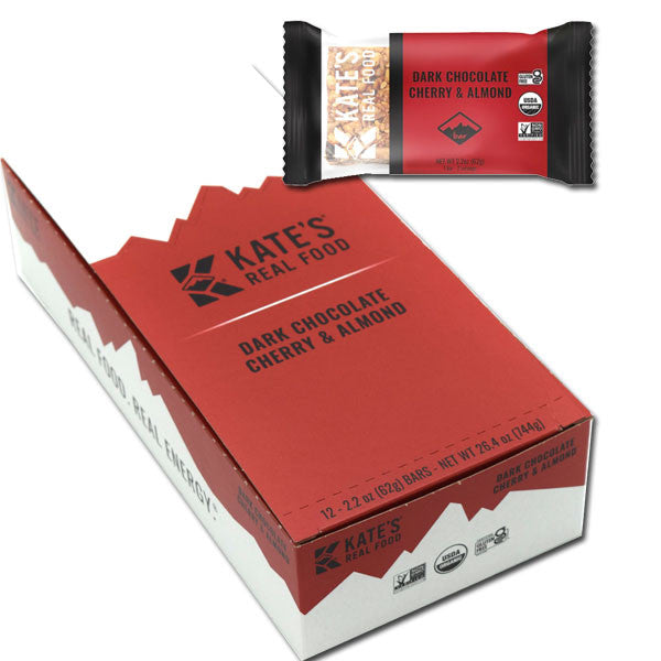 Kate's Dark Chocolate Cherry & Almond Bars 12 Count