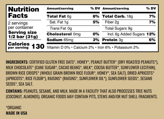 Kates Peanut Butter Milk Chocolate Bars 12 Count