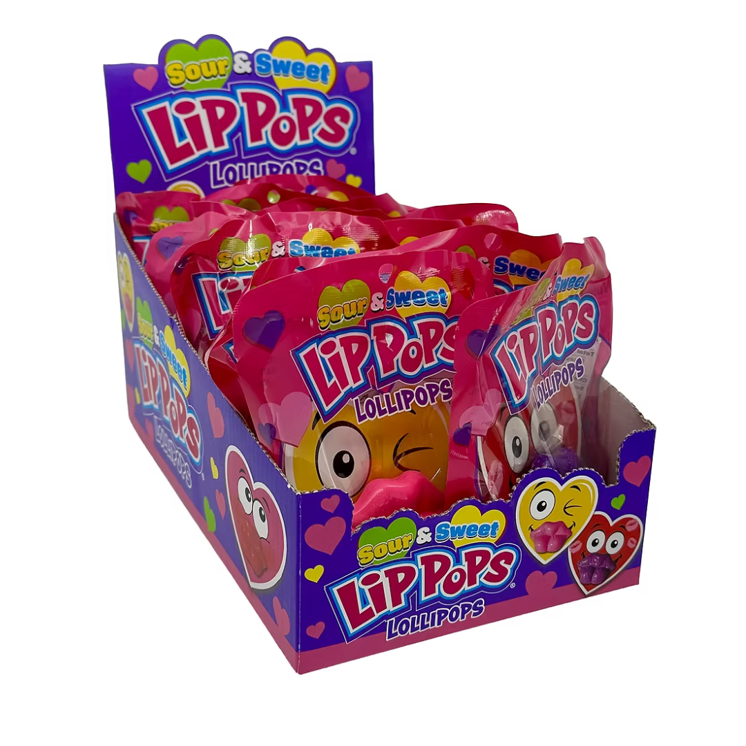 Sour & Sweet Lip Pops Lollipops - 12ct