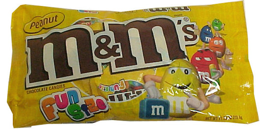 M&M Peanut Snack Size Candy 11.23oz Bag (18ct)