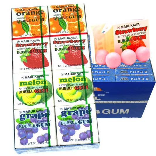 Marukawa Bubble Gum Assorted 24 Count