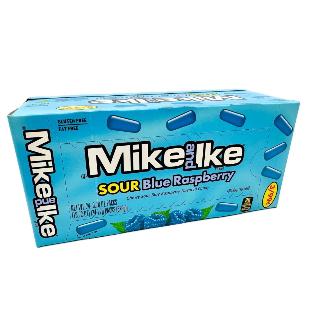 Mike In Iks Mike and Ike Sour Blue Raspberry - 0.78oz / 24ct – Blair Candy Company