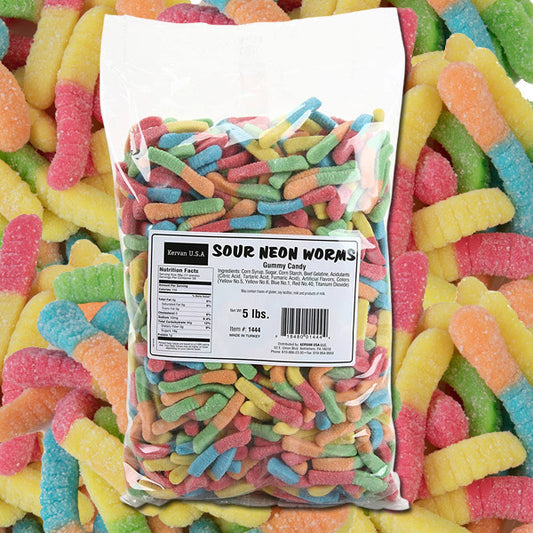Gummi Neon Mini Worms candies